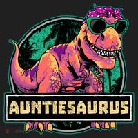 Auntiesaurus Gift T Rex Auntie Saurus Dinosaur Aunt Great Gift Beanie thumb 2