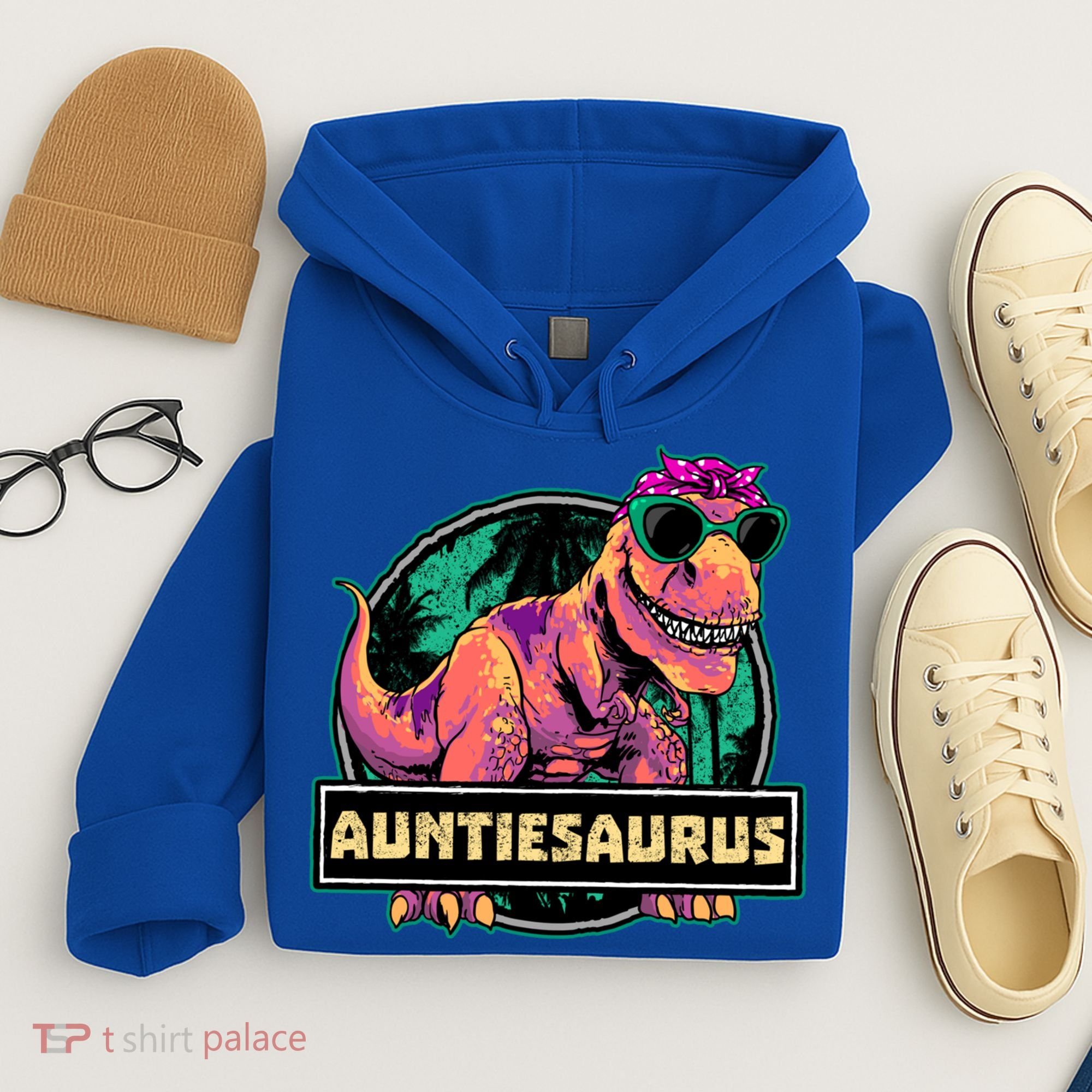 Auntiesaurus Gift T Rex Auntie Saurus Dinosaur Aunt Great Gift Hoodie