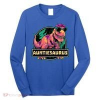 Auntiesaurus Gift T Rex Auntie Saurus Dinosaur Aunt Great Gift Long Sleeve Shirt thumb 0