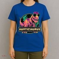 Auntiesaurus Gift T Rex Auntie Saurus Dinosaur Aunt Great Gift T-Shirt thumb 4