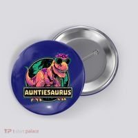 Auntiesaurus Gift T Rex Auntie Saurus Dinosaur Aunt Great Gift Button thumb 0