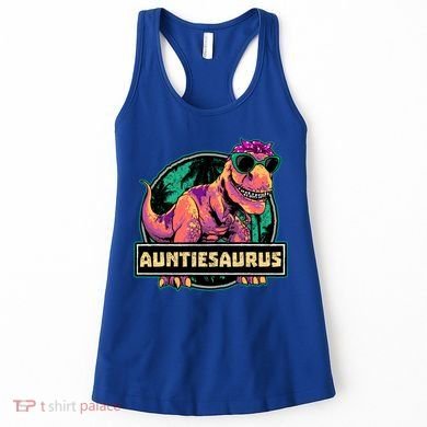 Auntiesaurus Gift T Rex Auntie Saurus Dinosaur Aunt Great Gift Women's Tank Top