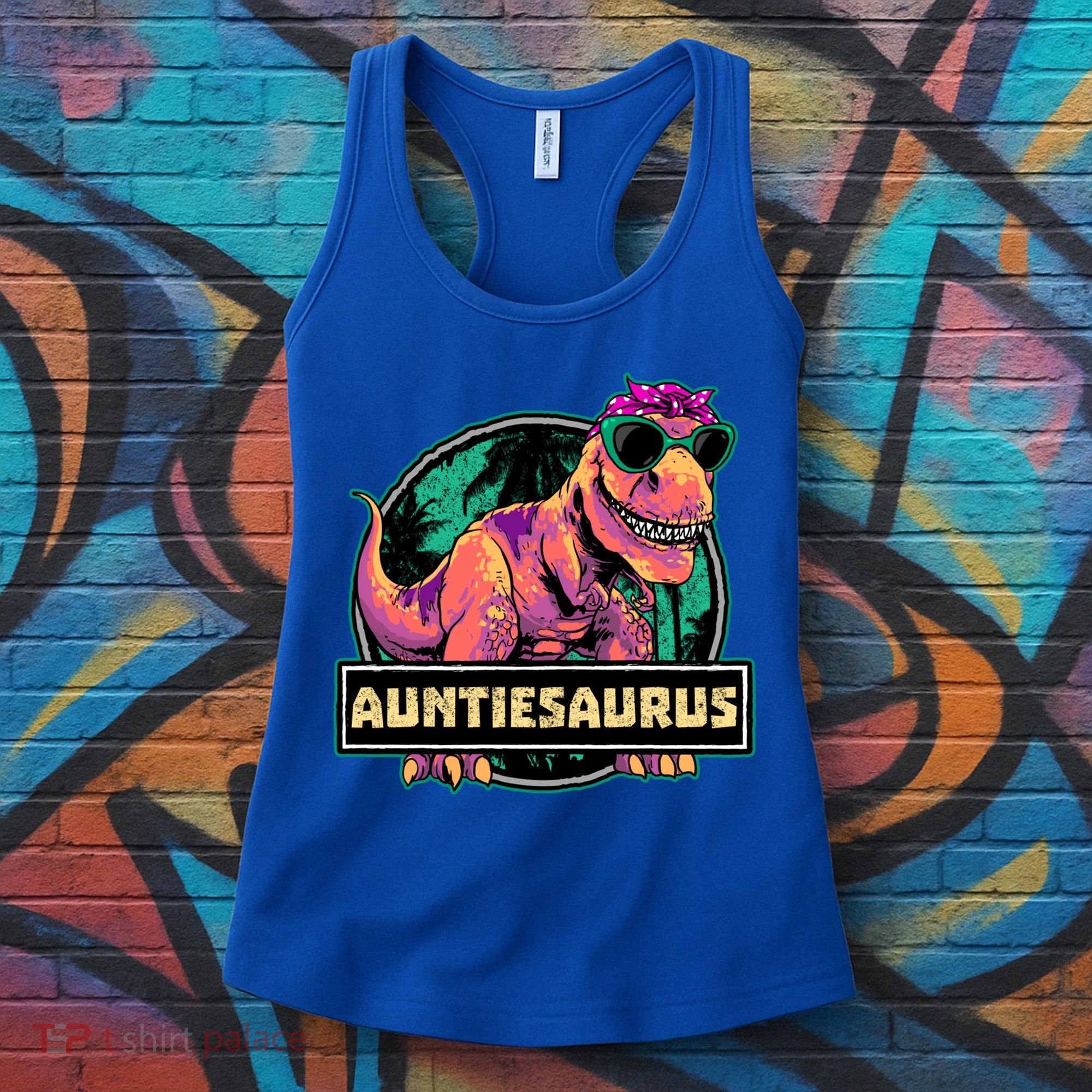 Auntiesaurus Gift T Rex Auntie Saurus Dinosaur Aunt Great Gift Women's Tank Top