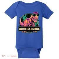 Auntiesaurus Gift T Rex Auntie Saurus Dinosaur Aunt Great Gift Baby Bodysuit thumb 0
