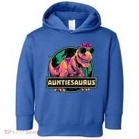 Auntiesaurus Gift T Rex Auntie Saurus Dinosaur Aunt Great Gift Toddler Hoodie thumb 0