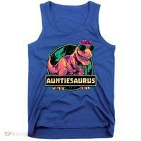 Auntiesaurus Gift T Rex Auntie Saurus Dinosaur Aunt Great Gift Tank Top thumb 0