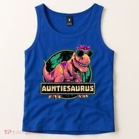 Auntiesaurus Gift T Rex Auntie Saurus Dinosaur Aunt Great Gift Tank Top thumb 2