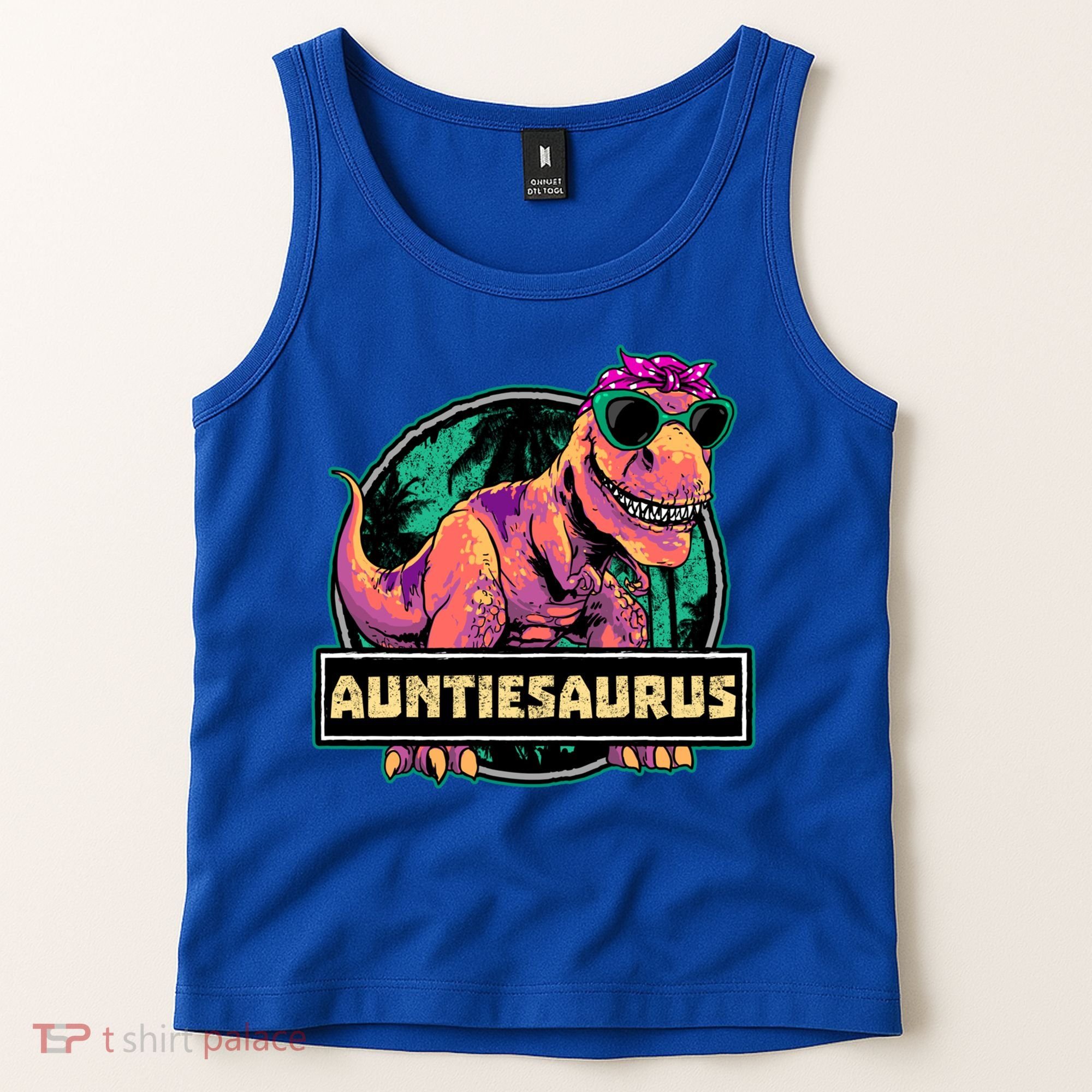 Auntiesaurus Gift T Rex Auntie Saurus Dinosaur Aunt Great Gift Tank Top