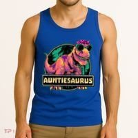 Auntiesaurus Gift T Rex Auntie Saurus Dinosaur Aunt Great Gift Tank Top thumb 3
