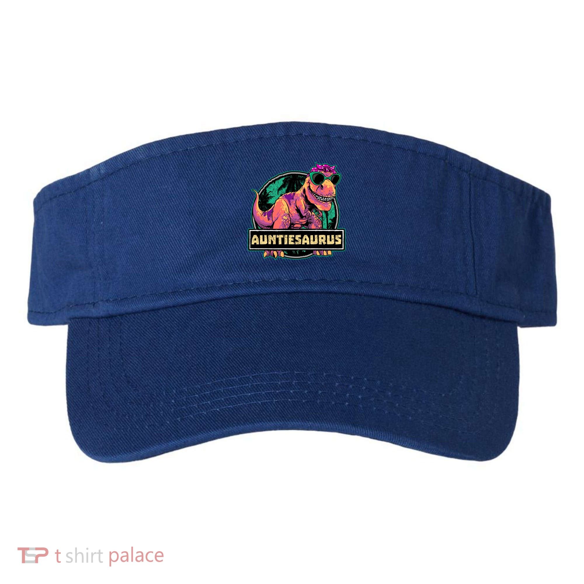 Auntiesaurus Gift T Rex Auntie Saurus Dinosaur Aunt Great Gift Visor