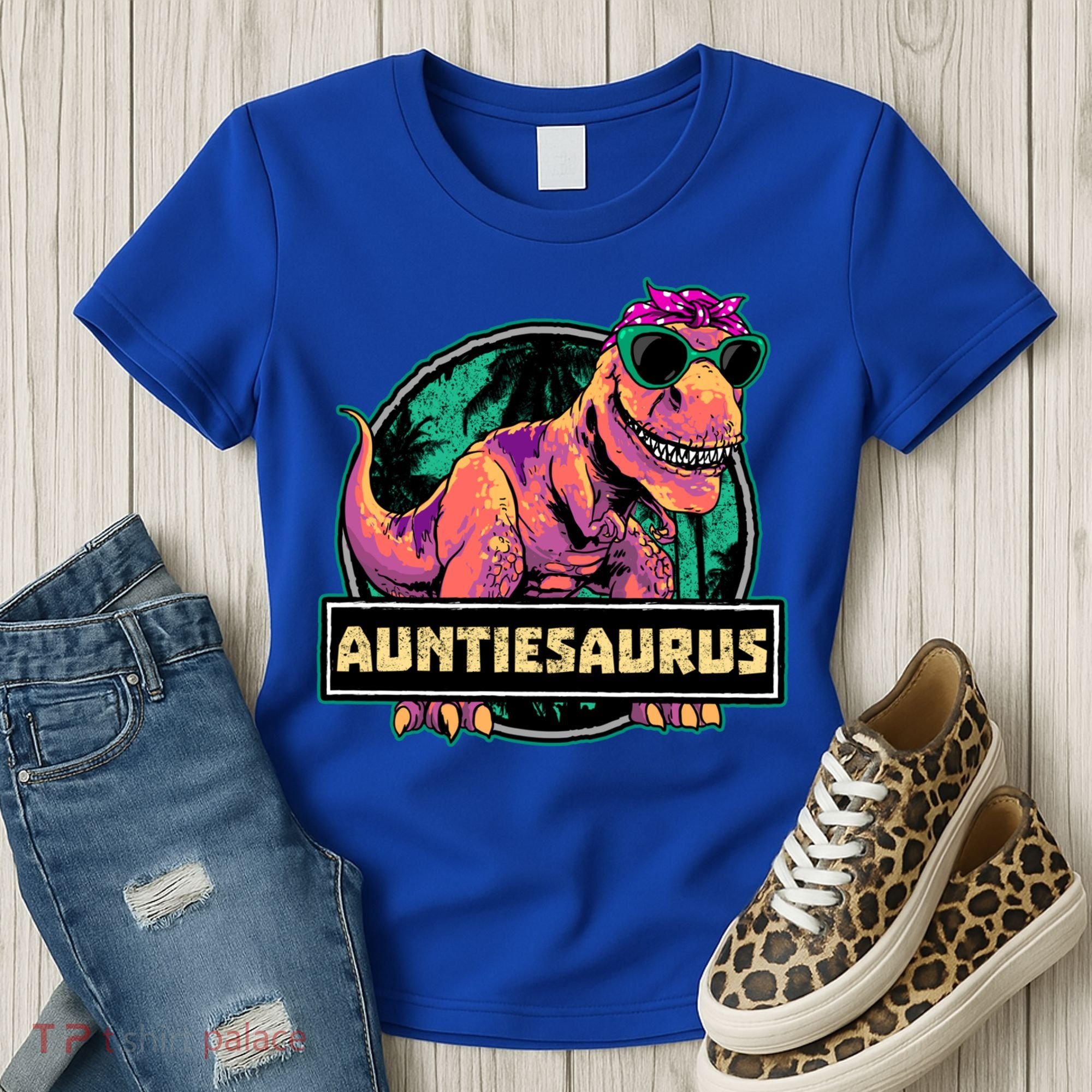 Auntiesaurus Gift T Rex Auntie Saurus Dinosaur Aunt Great Gift Women's T-Shirt