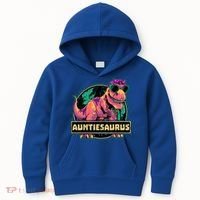 Auntiesaurus Gift T Rex Auntie Saurus Dinosaur Aunt Great Gift Kids Hoodie thumb 0
