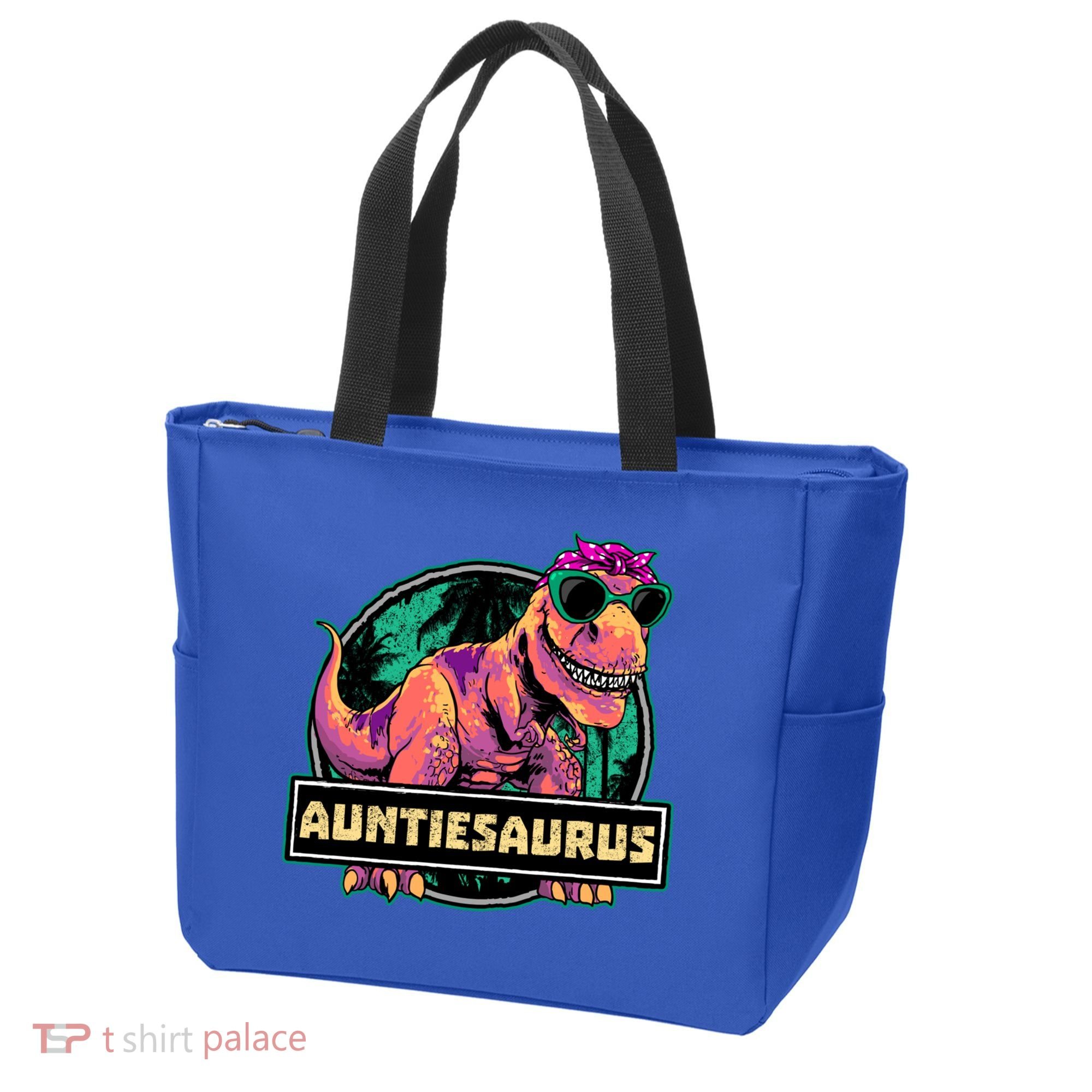Auntiesaurus Gift T Rex Auntie Saurus Dinosaur Aunt Great Gift Tote Bag