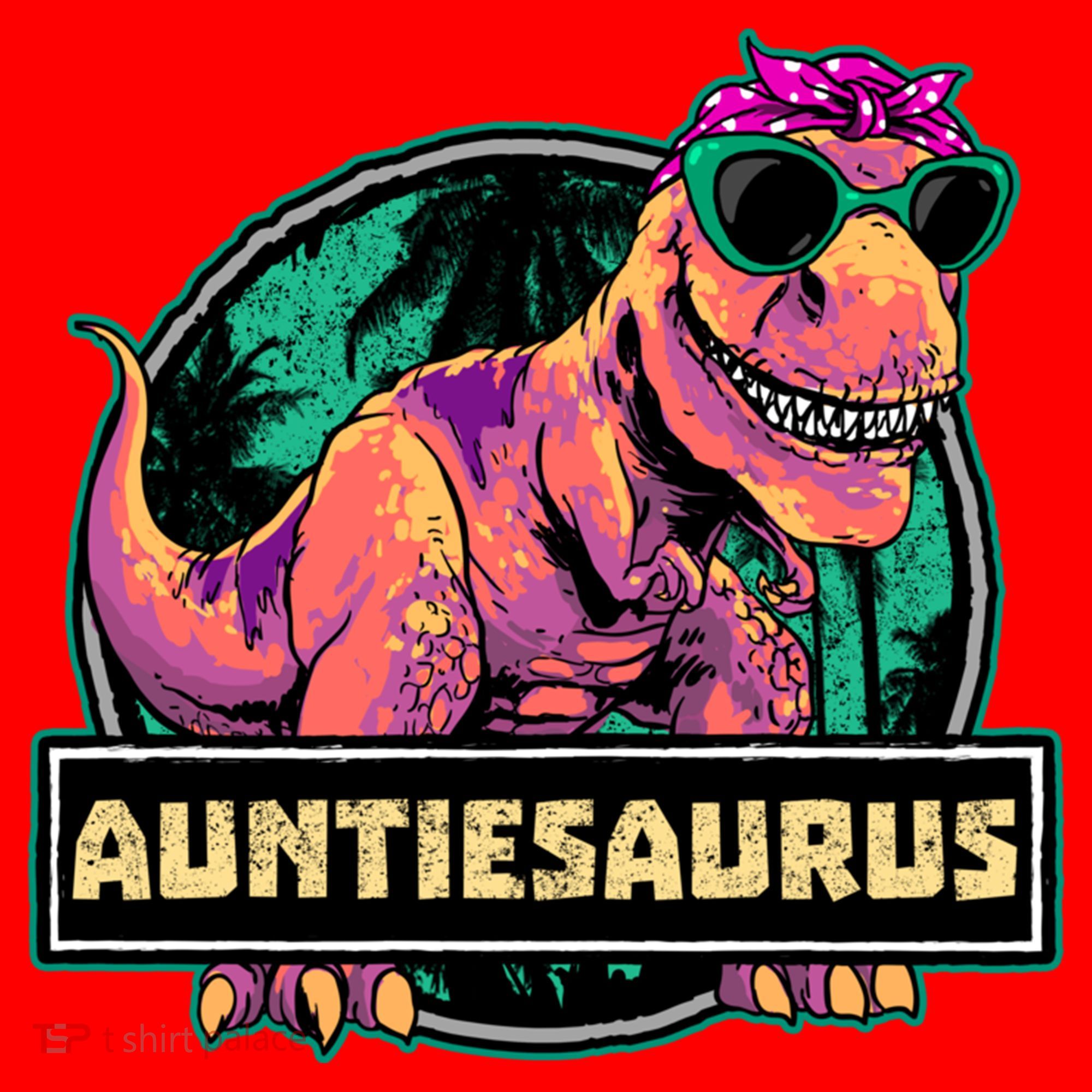 Auntiesaurus Gift T Rex Auntie Saurus Dinosaur Aunt Great Gift Santa Hat