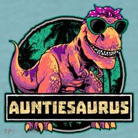 Auntiesaurus Gift T Rex Auntie Saurus Dinosaur Aunt Great Gift Sueded Cloud Jersey T-Shirt thumb 2