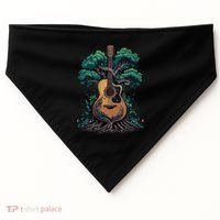 Acoustic Guitar Tree Musician Guitarist USA-Made Doggie Bandana thumb 0
