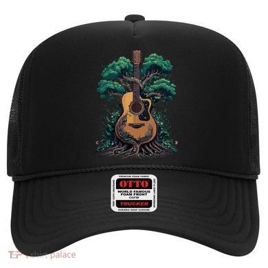 Acoustic Guitar Tree Musician Guitarist Hat