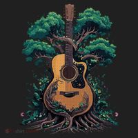 Acoustic Guitar Tree Musician Guitarist Hat thumb 2