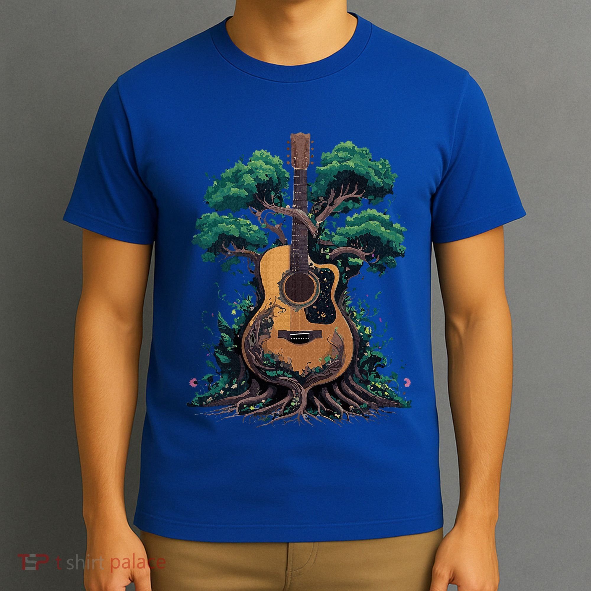 Acoustic Guitar Tree Musician Guitarist T-Shirt