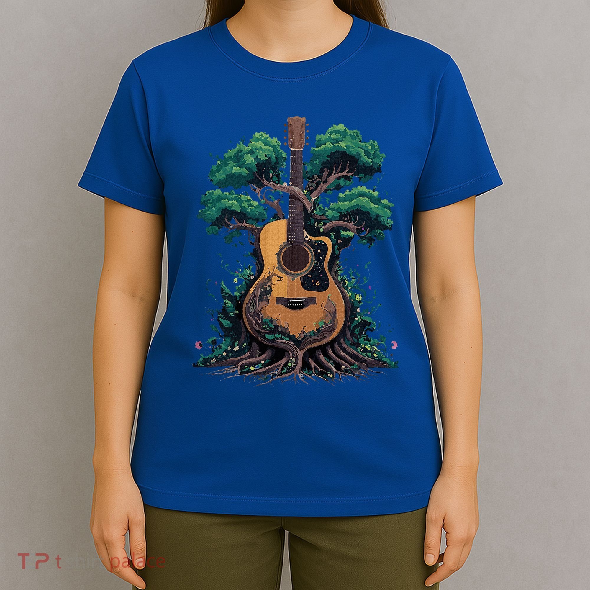 Acoustic Guitar Tree Musician Guitarist T-Shirt