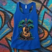 Acoustic Guitar Tree Musician Guitarist Women's Tank Top thumb 3