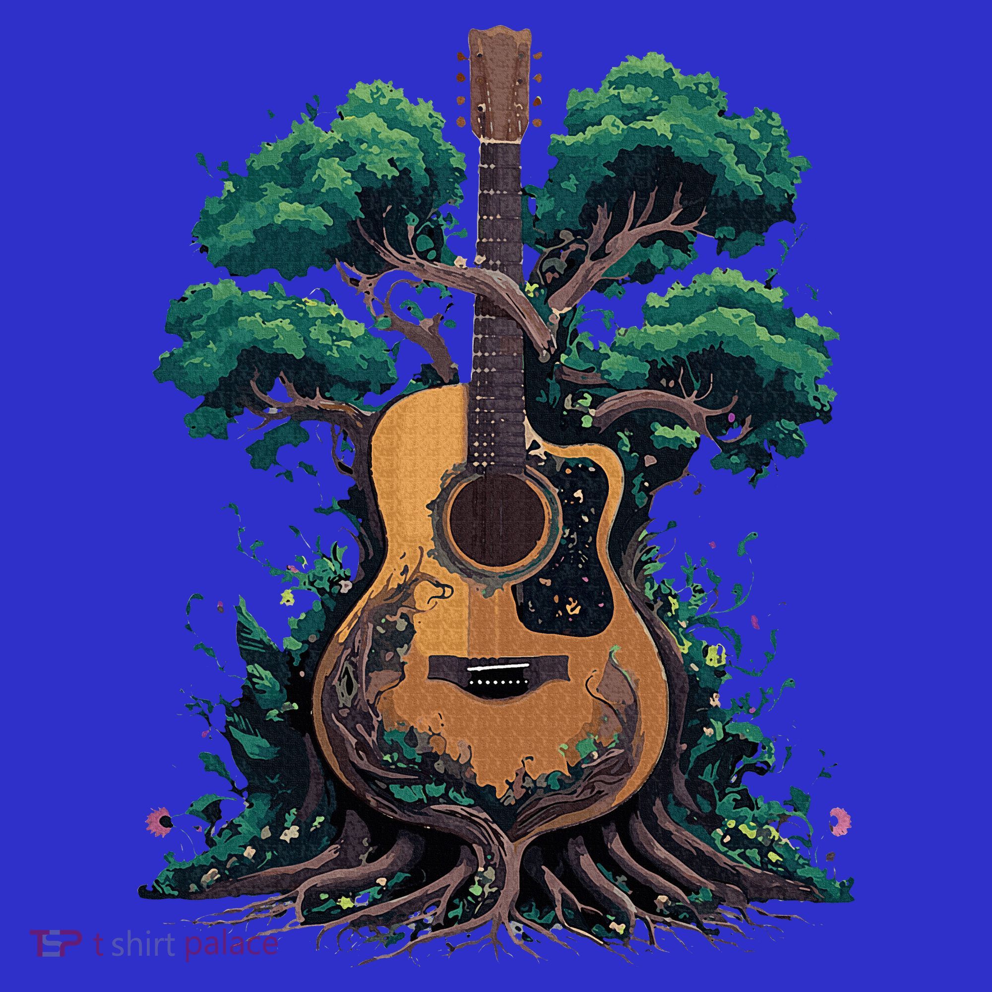 Acoustic Guitar Tree Musician Guitarist Women's Tank Top