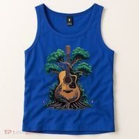 Acoustic Guitar Tree Musician Guitarist Tank Top thumb 2