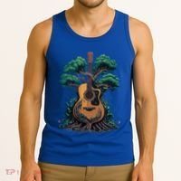 Acoustic Guitar Tree Musician Guitarist Tank Top thumb 3
