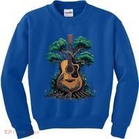 Acoustic Guitar Tree Musician Guitarist Kids Sweatshirt thumb 0