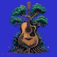 Acoustic Guitar Tree Musician Guitarist Kids Sweatshirt thumb 2