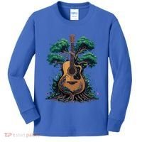 Acoustic Guitar Tree Musician Guitarist Kids Long Sleeve Shirt thumb 0