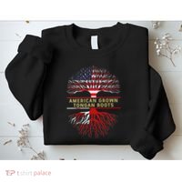 American Grown Tongan Roots America Tonga Tree Flag Sweatshirt thumb 2