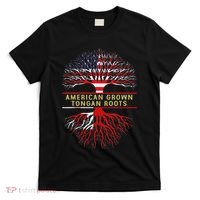 American Grown Tongan Roots America Tonga Tree Flag T-Shirt thumb 0