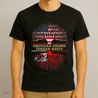 American Grown Tongan Roots America Tonga Tree Flag T-Shirt thumb 3