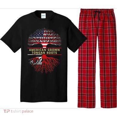 American Grown Tongan Roots America Tonga Tree Flag Pajama Set