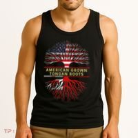 American Grown Tongan Roots America Tonga Tree Flag Tank Top thumb 3