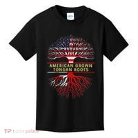 American Grown Tongan Roots America Tonga Tree Flag Kids T-Shirt thumb 0