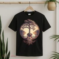 Acoustic Guitar Tree By The Lake Guitarist Nature T-Shirt thumb 2