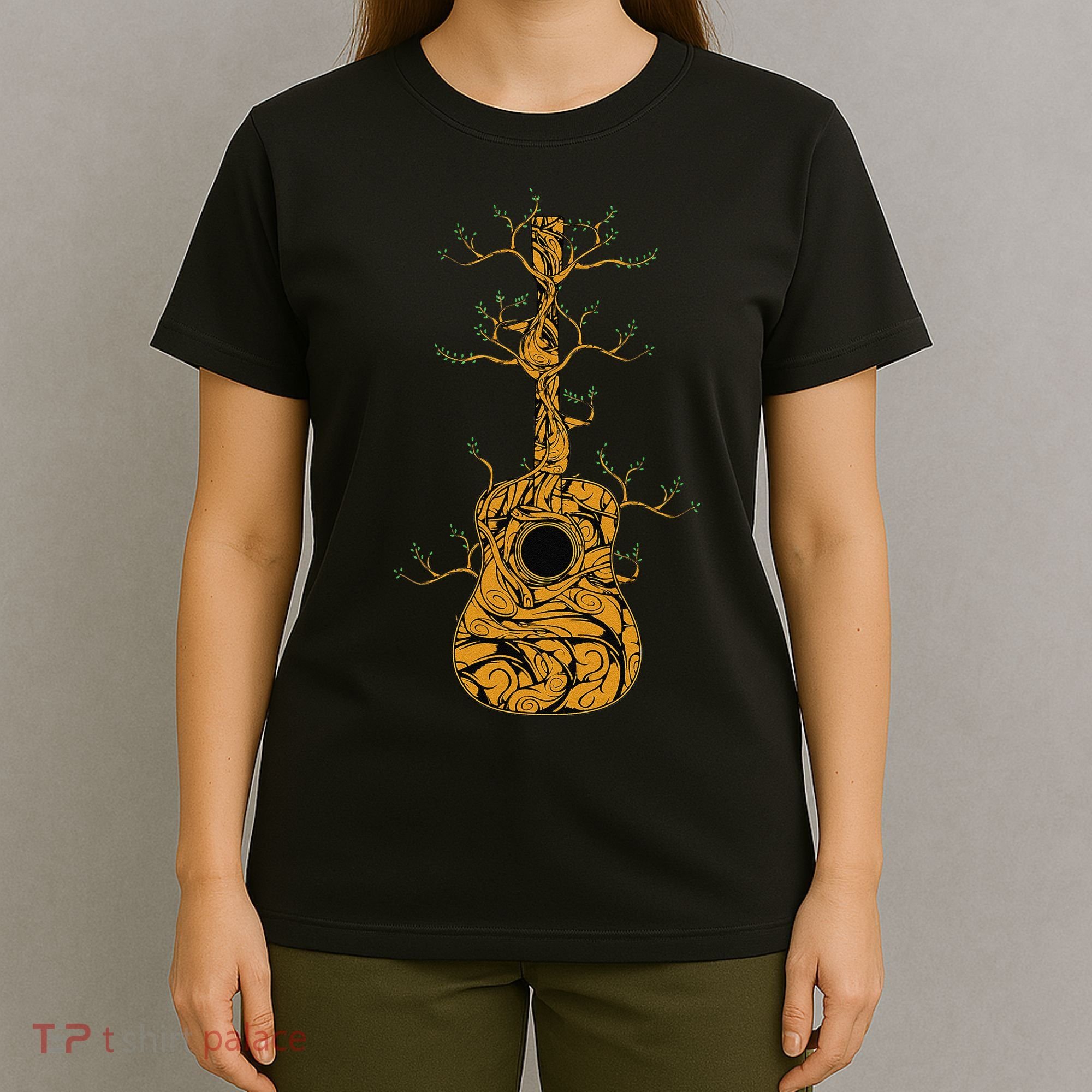 Acoustic Guitar Tree of Life Guitar Player Nature Guitarist T-Shirt
