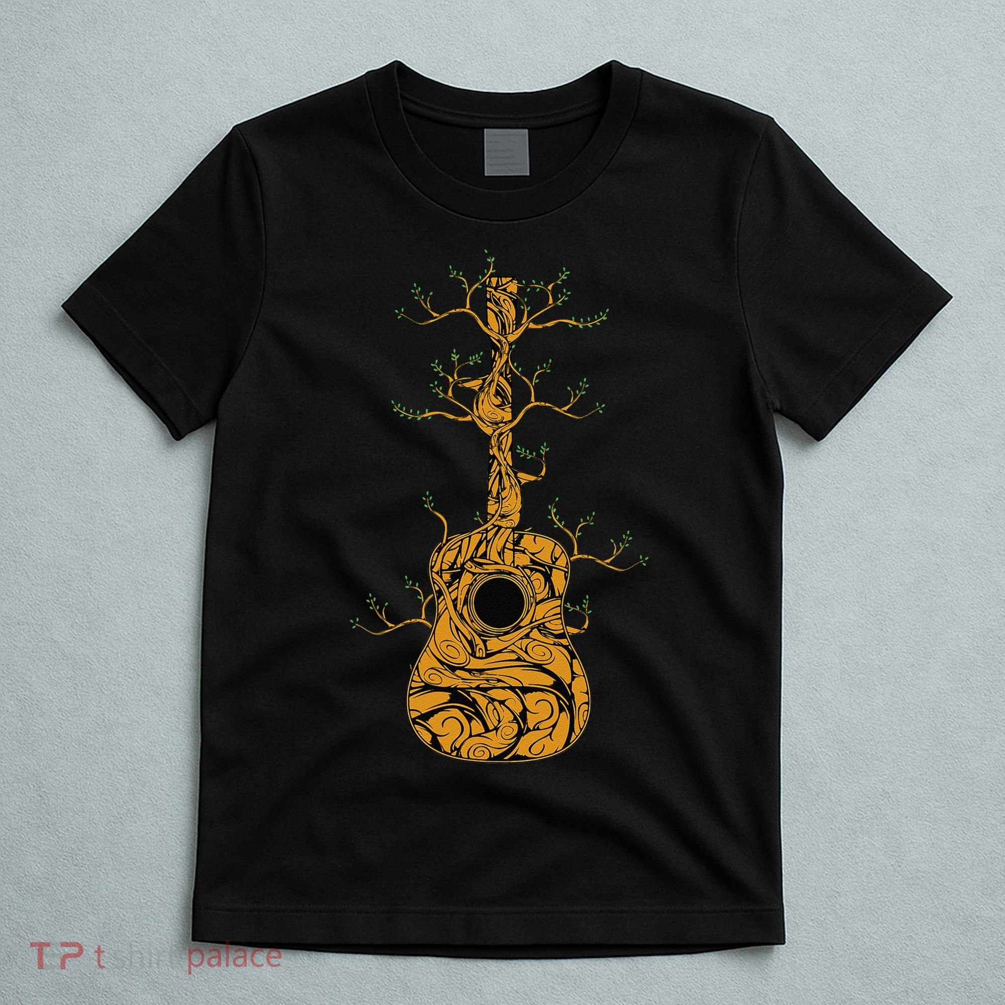 Acoustic Guitar Tree of Life Guitar Player Nature Guitarist T-Shirt