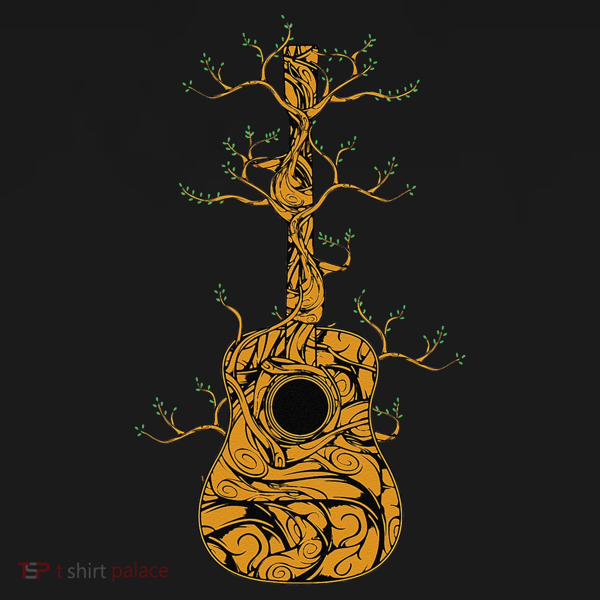 Acoustic Guitar Tree of Life Guitar Player Nature Guitarist Women's Hoodie