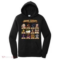 Animal Groups Unveiled Educational Wildlife Women's Hoodie thumb 0