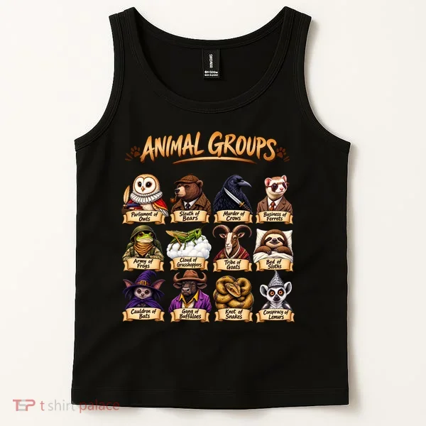 Animal Groups Unveiled Educational Wildlife Tank Top