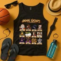 Animal Groups Unveiled Educational Wildlife Tank Top thumb 4