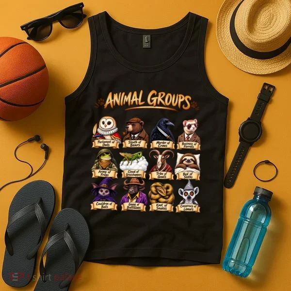 Animal Groups Unveiled Educational Wildlife Tank Top