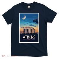 Athens Greece Vintage Travel Poster T-Shirt thumb 0