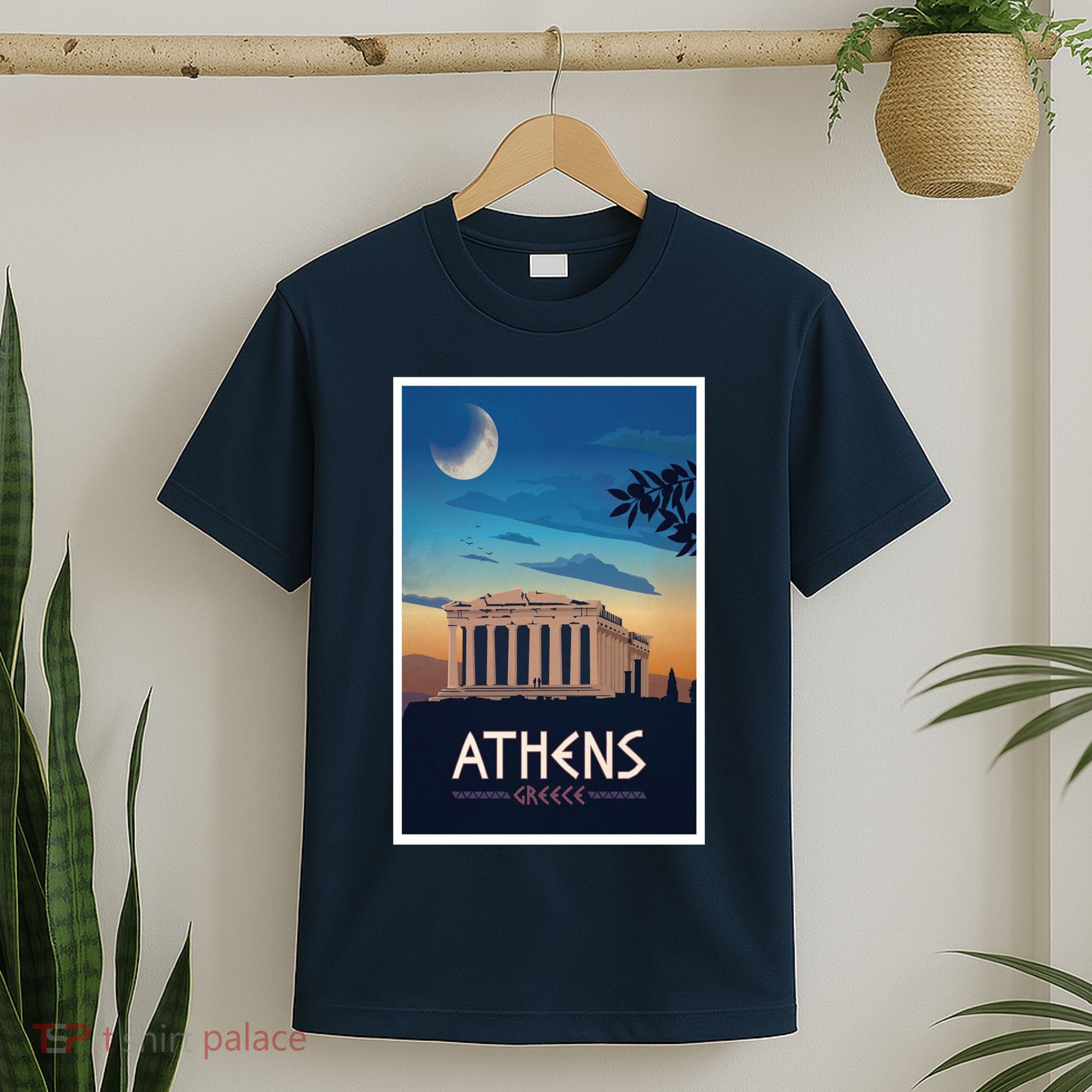 Athens Greece Vintage Travel Poster T-Shirt