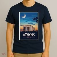Athens Greece Vintage Travel Poster T-Shirt thumb 3