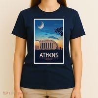 Athens Greece Vintage Travel Poster T-Shirt thumb 4