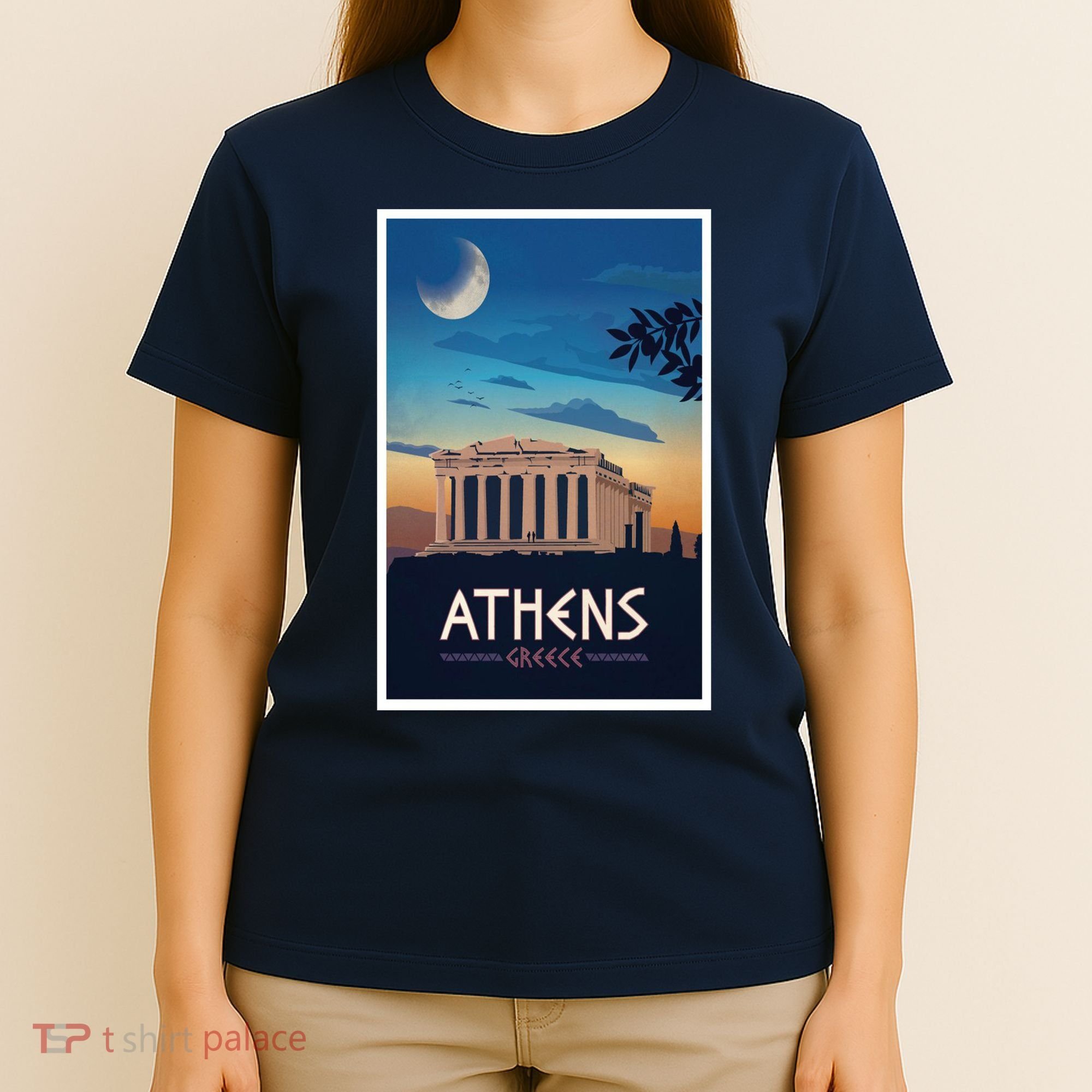 Athens Greece Vintage Travel Poster T-Shirt